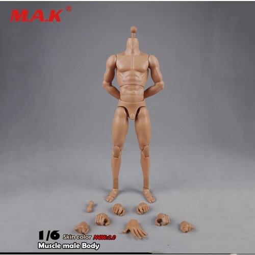 27 cm 1/6 Scale Male Body Model Toy High Muscular Man BD004 Wide Shoulders Figure Skin Color