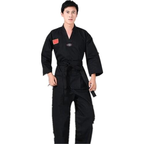 4colors Men Women Taekwondo Training Uniform Martial Arts Suit Professinal Children Adult Taekwondo dobok Clothing 110-190cm