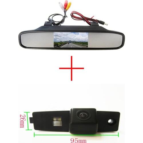 Color CCD Car Rear View Camera for Toyota Highlander Kluger Lexus RX300,with 4.3 Inch Rear view Mirror Monitor