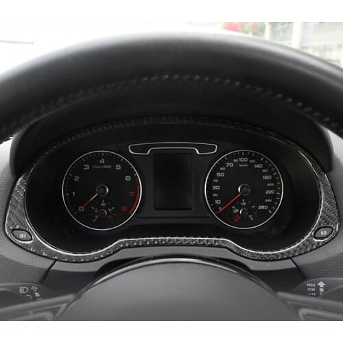 Carbon Fiber Instrument Board Frame Decoration Cover Trim For Audi Q3 2013-2018 Car Dashboard Interior Accessories