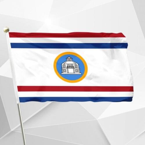 Netherlands Governor Sint Maarten Flag 150X90cm (3x5FT) 120g 100D Polyester Double Stitched High Quality Banner Free Shipping