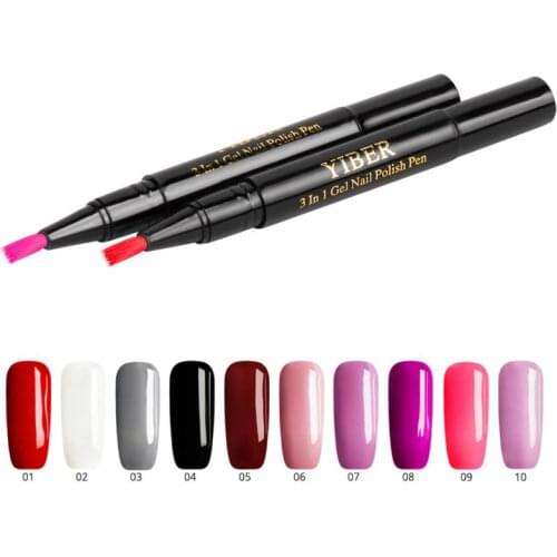 Nail Polish Nail Glue Pen UV Glue Paint Flash Nail Polish Art Gel Paint Gel Paint Solid Color DIY Fashion Lasting TSLM1