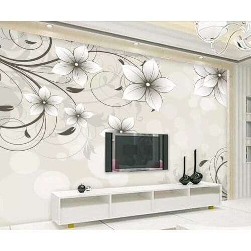 Customized 3D mural wallpaper modern fantasy flower TV background wall decoration painting