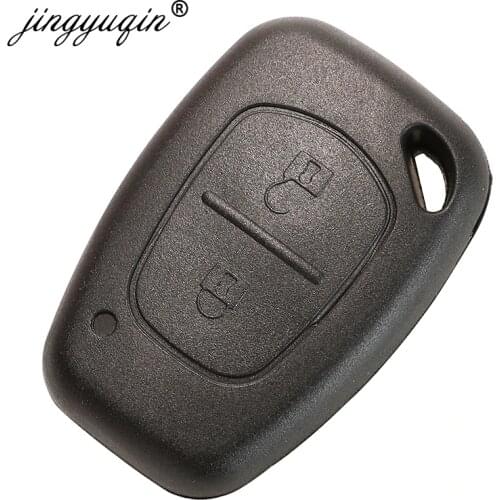 Jingyuqin 2 Button Remote Car Key Shell Cover Fob Case For Vauxhall for Opel Vivaro/Renault Movano Trafic Renault Kangoo Blank