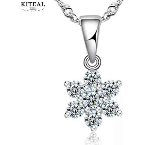 KITEAL 2017 new Goddess necklaces pendants Snowflake Pendants 14mm*7mm snowflake collares wedding
