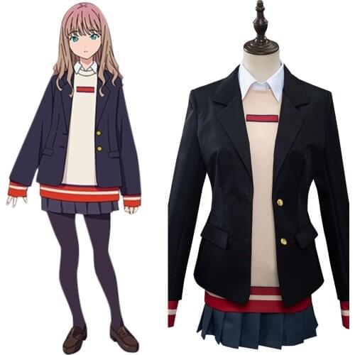Anime SSSS.Dynazenon Cosplay Yume Minami Costumes School Jacket Uniform Skirt Full Set Halloween Carnival Costumes