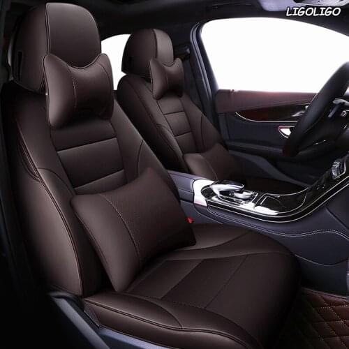 LIGOLIGO Custom Leather car seat cover For Citroen c-Elysee C-Triomph C2 C3-XR C4 C5 C6 C4-Aircross C4 PICASSO DS5 DS6 DS 5LS
