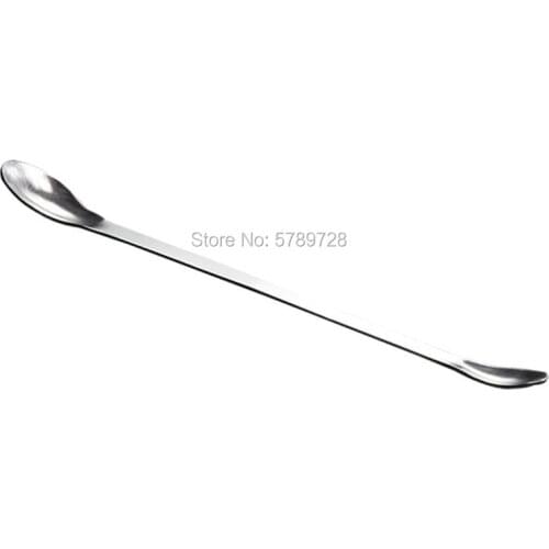 1set Double-end Stainless steel medicine spoon,Lab Sampling scoop 16/18/20/22cm