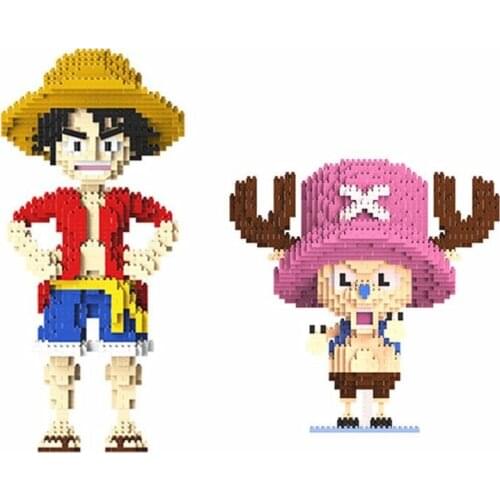 Small Blocks Building Bricks Brinquedos One piece Chopper Auction Figures Anime Model Educational Kids toys Girls Gifts Xmas