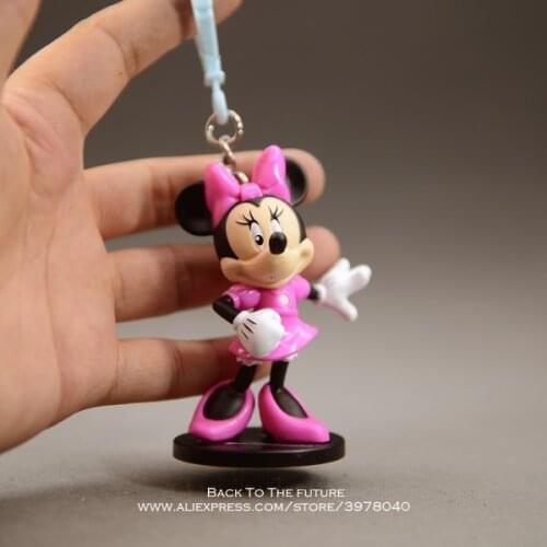Disney Mickey Mouse Minnie 8cm mini doll Action Figure Posture Anime Decoration Collection Figurine Toy model children girl gift