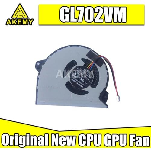 Original New CPU GPU Cooler Fan Heatsink For Asus ROG GL702V GL702VM GL702VMK GL702VS GL702VSK S7VS S7VM Fan FJ9U FJ9T
