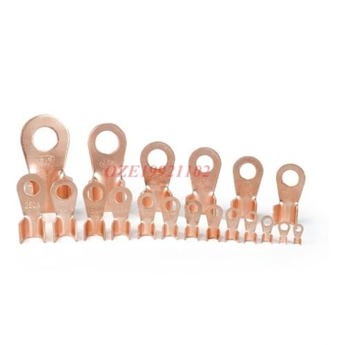 OT-3/5/10/20/50/60/80/100/150/200A Dia Copper Circular Splice Terminal Wire Naked Connector Copper parts DT Cable copper joint