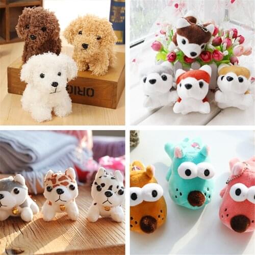 Size 6-12CM Approx. New Dog Keychain Plush Pendant , Stuffed Animal Doll
