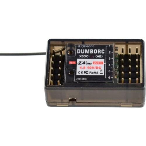New Arrival DUMBORC RC Transmitter Accessories 2.4G 6CH X6DC Radio System Receiver for RC X4 X5 X6 Transmitter