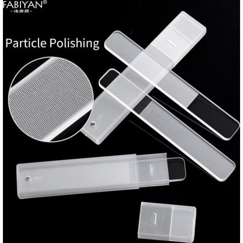 2pcs Durable Nail Art Crystal Glass File Buffer Gel UV Polish Buffing Sanding Tips Manicure Decoration Tools Salon Beauty