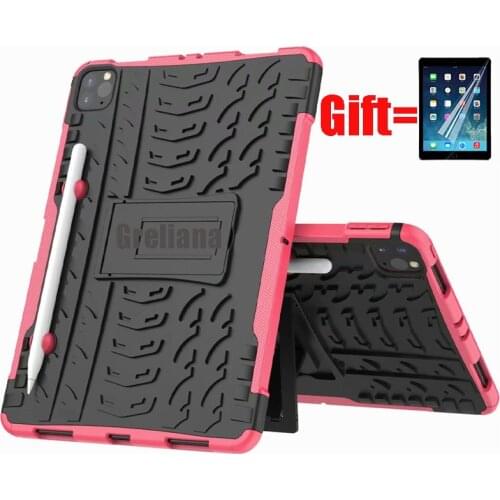 Kids Safe Hybird Armor Rubber Anti-Scratch Cover For iPad Pro 11 2nd Generation 2020 Shockproof Stand Case With Pencil Holder