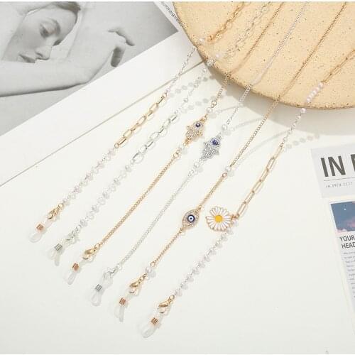 Sunglasses Eyeglasses Chain Mask Holder Women Girls Children Evil Eyes Cute Earphone Necklace Punk Strap Lanyard Dropshipping