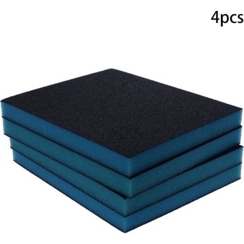 Utoolmart Sponge Sandpaper 100/120 Grit Alumina Carborundum Sanding Pad Alumina Sand Abrasive Grinding Tool 4pcs/8pcs/12pcs