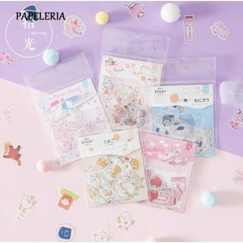 Vintage Sticker Kawaii Diary Handmade Adhesive Paper Journal Stickers DIY Decoration Scrapbooking Sticker Cute Stationery
