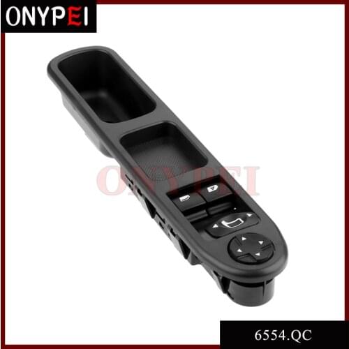 1pcs 6554.QC Master Power Window Switch For 2009-2014 Peugeot 207 07-14 Citroen C3 Picasso