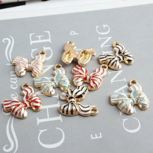 10pcs 16x16mm Enamel Animal Butterfly Charms for Jewelry Making Pendants Necklaces Cute Earrings DIY Handmade Accessories