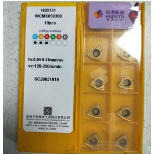10PCS WCMX06T308 HS5131 U drill Inserts
