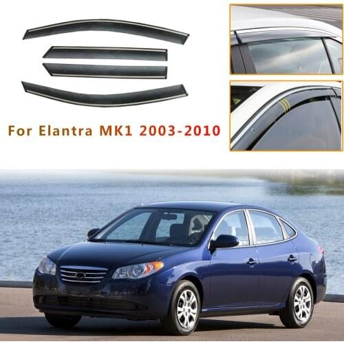 Car Window Sun Rain Visor Deflector Guard For Hyundai Elantra 2003 2004 2005 2006 2007 2008 2009 2010 2011 Accessories 4PCs