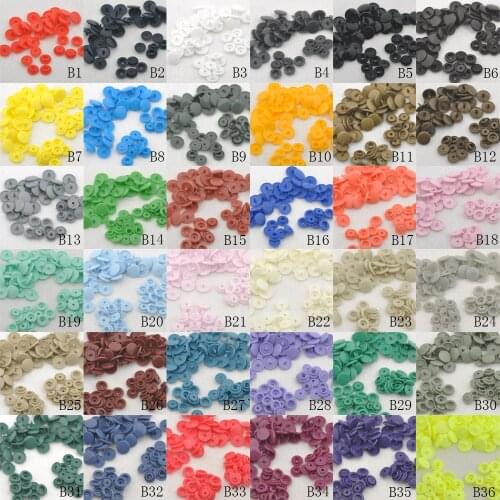 50Sets KAM T5 baby Resin snap buttons plastic snaps clothing accessories Press Stud Fasteners Poppers 18 colors 1.2cm