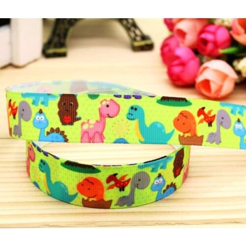 7/8'' Free shipping elephant printed grosgrain ribbon hairbow headwear party decoration diy wholesale OEM 22mm P5594