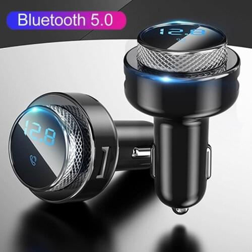 JINSERTA QC3.0 Quick Charger Car Bluetooth 5.0 FM Transmitter Handsfree Wireless TF/U Disk Mp3 Audio Player Car Accessories