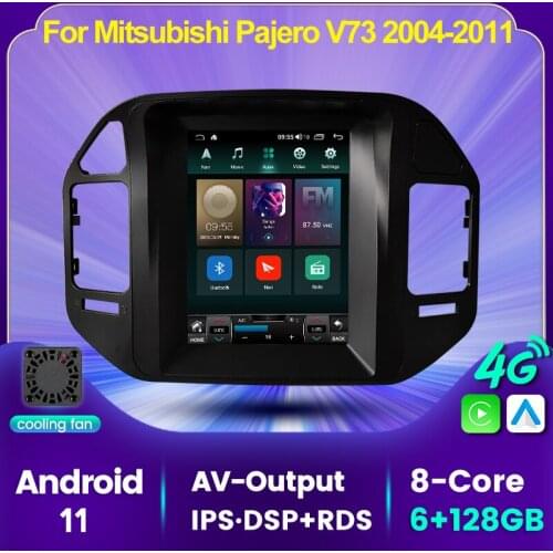 6G 128G Android 11 BT Vertical Screen Car Multimedia Video Radio Player For Mitsubishi Pajero V73 V77 V68 V75 V78 GPS Navigation