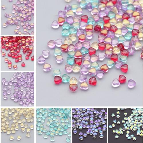 50PCS/lot Beads for Needlework Czech Glass Love Beads Loose Spacer beads for jewelry making Components Crafts DIY Accessories
