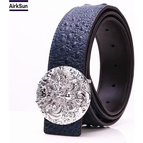 Designer Belts Men High Quality ceinture Belt Men 2017 Smooth buckle Buckle The crocodile leather Belt