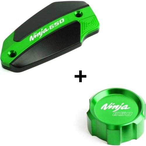 For Kawasaki NINJA 650 Ninja650 2016 2017 2018 2019 2020 2021 Motorcycle Aluumnium Front & Rear Brake Cap Fluid Reservoir cover