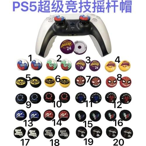 For PS5 2PCS Thumb Grip Caps Playstation5 Controller Joystick Cap Silicone Rubber Individual Thumb Grip Caps