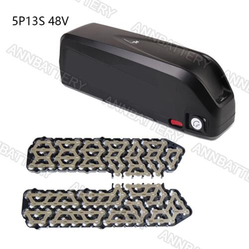 E-bike battery box 48V/36V Hailong case13S 5P 10S 6P nickel belt 18650 battery holder Can hold 65 pcs 18650 li-ion battery