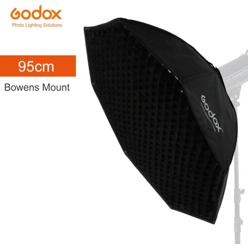 Godox Pro 95cm 37" Octagon Honeycomb Grid Softbox Reflector Softbox with Bowens Mount for Studio Strobe Flash Light
