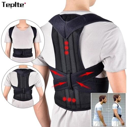 Back Waist Posture Corrector Adjustable Adult Correction Belt Waist Trainer Shoulder Lumbar Brace Spine Support Belt Vest