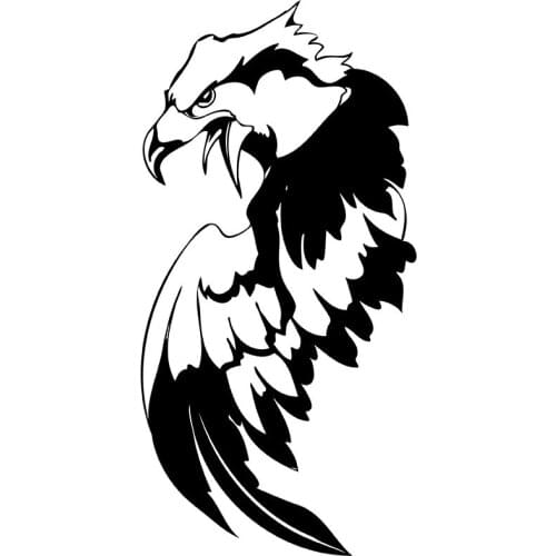 MIGNATIS - Open Mouth Eagle And Wing Sticker Decal Mural Art Decal For Car Window Loptop Decoration Vinyl Stickers Waterproof se