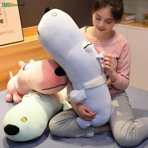 55-100cm Cute dog Plush Toys pilow Soft Stuffed plush Animals sofa cushion backrest Baby Sleep partner Christmas Gift