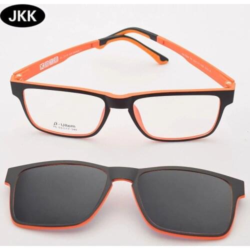 Ultem Glasses Frame For Men With Polarized Magnet Clip Sunglasses Myopia Women Eyewear Prescription Lens Driving Mirror JKK75