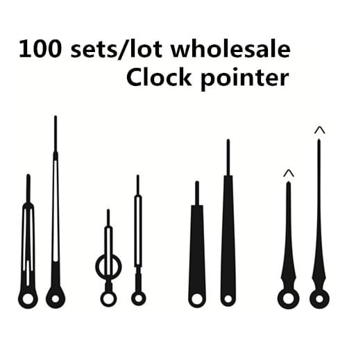 Wholesale 100 SETS high quality Clock Quartz Clock Pointer DIY Repair Black Metal needle Wall Clock hand Accessories replacement