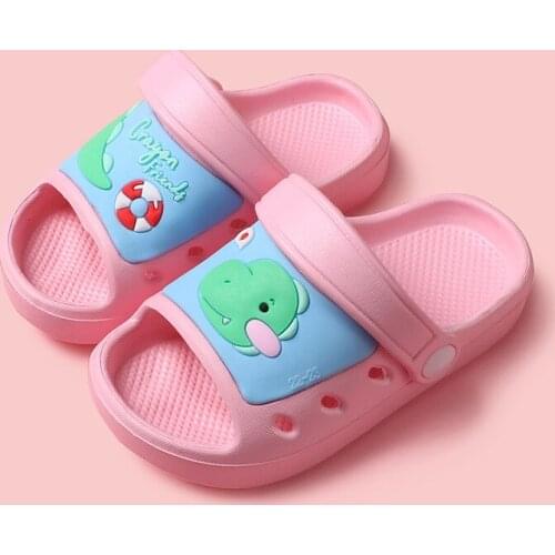 1-6T 2021 Baby Boy Girls Dinosaur Patterns Kid Hole Shoes Non-slip Summer Beach Accessory Casual slippers childrens Sandals New