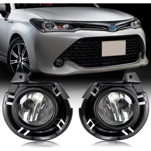 Pair Front Bumper Fog Light Assembly with W/Bulb Switch Wire Bezel for Toyota Corolla Axio 2016 2017 Accessories