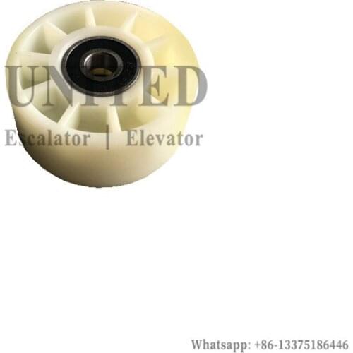 10pcs UNITED Escalator Roller White GAA456CM OD76mm W34mm Bearing 6201