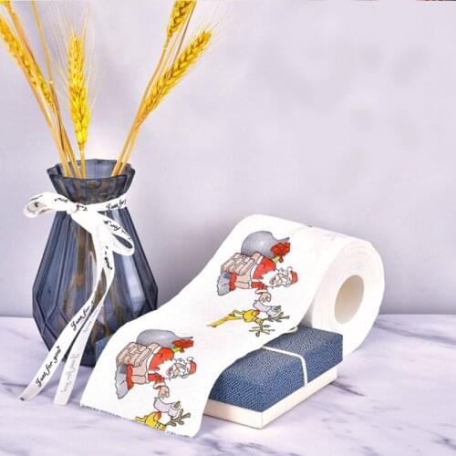 Xmas Theme Toilet Roll Paper Decoration Accessories Winter New Year Party Home Supplies Santa Merry Christmas Letter Tissue