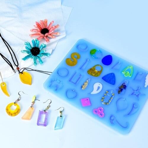 Earrings Pendant Epoxy Resin Mold Necklace Casting Silicone Mould DIY Crafts Jewelry Making Tools