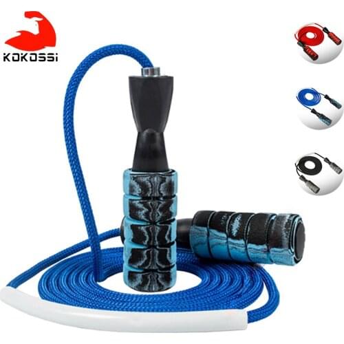 KoKossi Feshion Skipping Rope Nylon Training Body Building Workout Exercise Fitness Equipment Jumping Rope Outdoor Home Sports