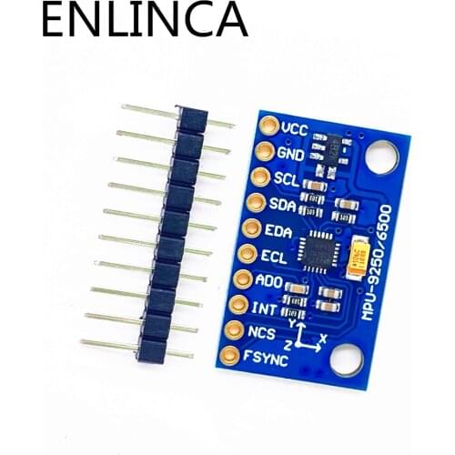 SPI IIC/I2C GY-9250 GY-MPU6500 9-Axis Attitude +Gyro+Accelerator+Magnetometer Sensor Board Module MPU9250 3-5V Power
