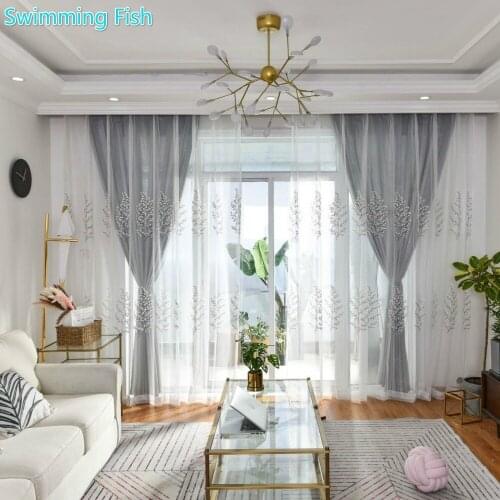 Bedroom Blackout Curtains Drape Or Embroidery Tulle For Living Room Home Deco Window Treatment Sheer Curtain Order Seperately
